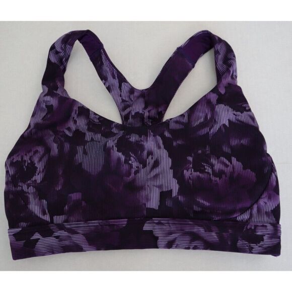 Athleta V700025943 Women's Sz XS (A-C) Purple Ultimate Printed Sports Bra - Picture 1 of 5